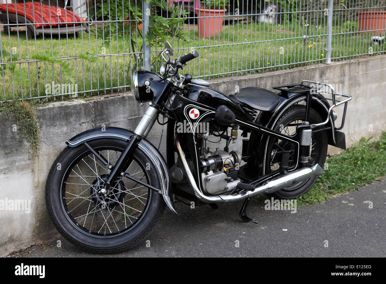 Historic BMW R35 motorcycle from ca. 1940 Stock Photo