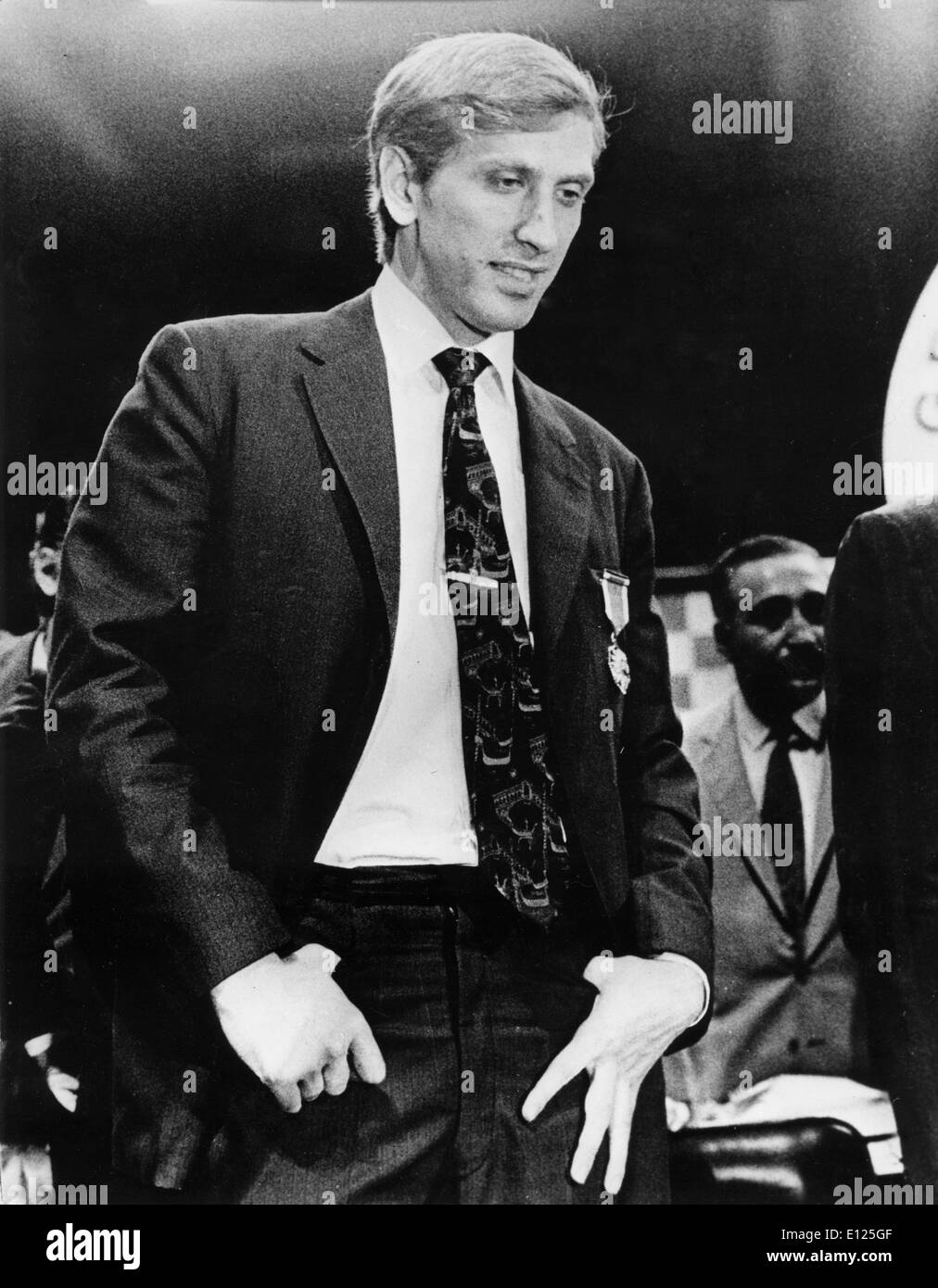 Jul 16, 2004; Buenos Aires, ARGENTINA; (File Photo 11/02/1971) Former world chess champion BOBBY FISCHER of the United States, arrested in Japan and wanted in his home country since 1992 for breaking an international embargo on the former Yugoslavia, is widely considered one of the sport's most brilliant minds of all times. In 1972, in Helsinki, the American genius broke 24 years of Soviet dominance by defeating Boris Spassky, and took home a world championship Stock Photo