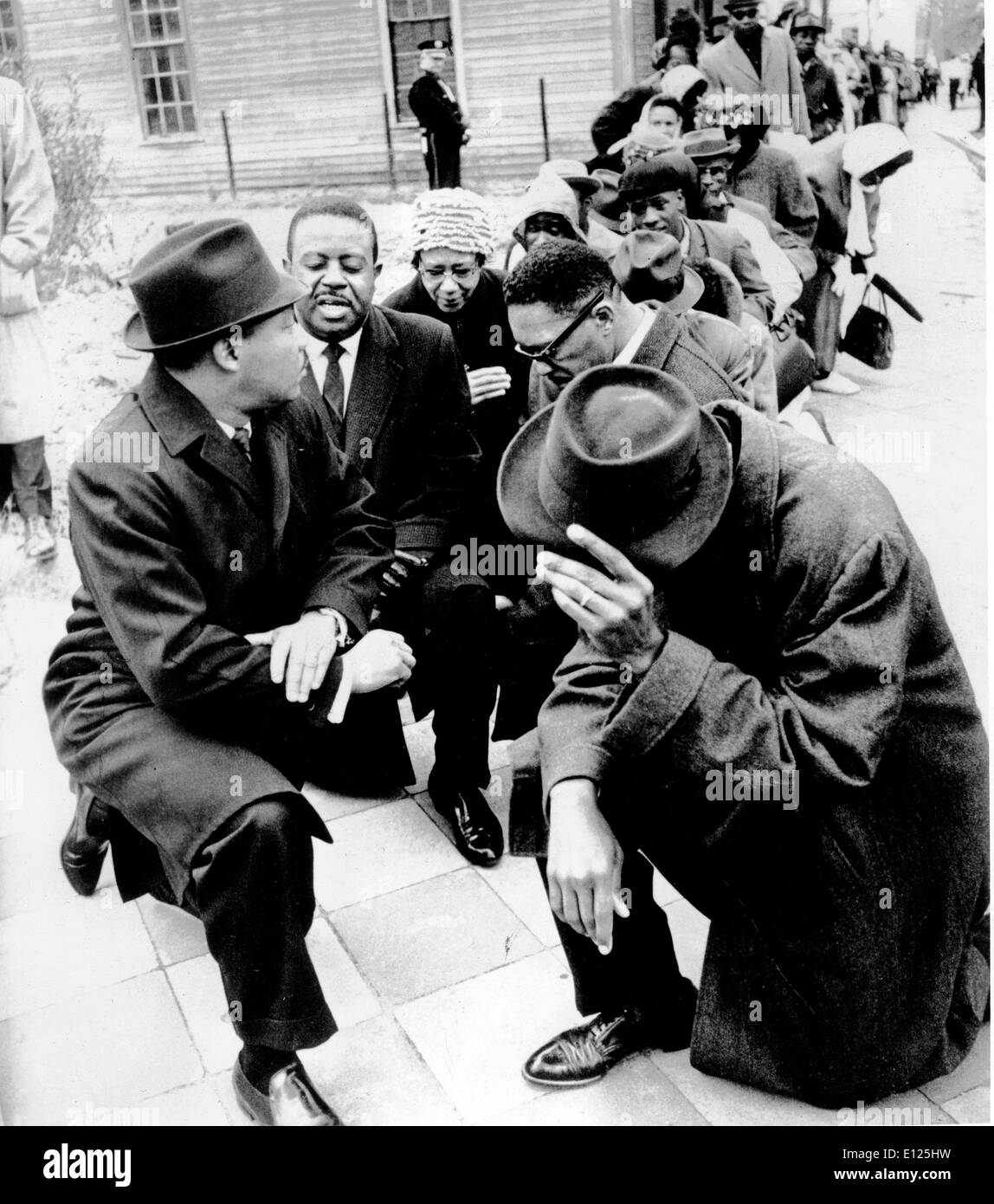 Jan 04, 2005; Atlanta, GA, USA; (File Photo. Date Unknown) MARTIN LUTHER KING, JR. (L) leads African-Americans in the 'March to Stock Photo