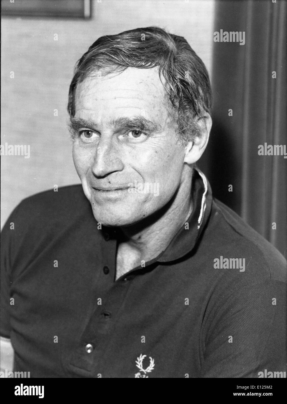 May 14, 1988; Madrid, Spain; Actor CHARLTON HESTON known for his religious roles in 'Ben-Hur' and 'The Ten Commandments'. Stock Photo