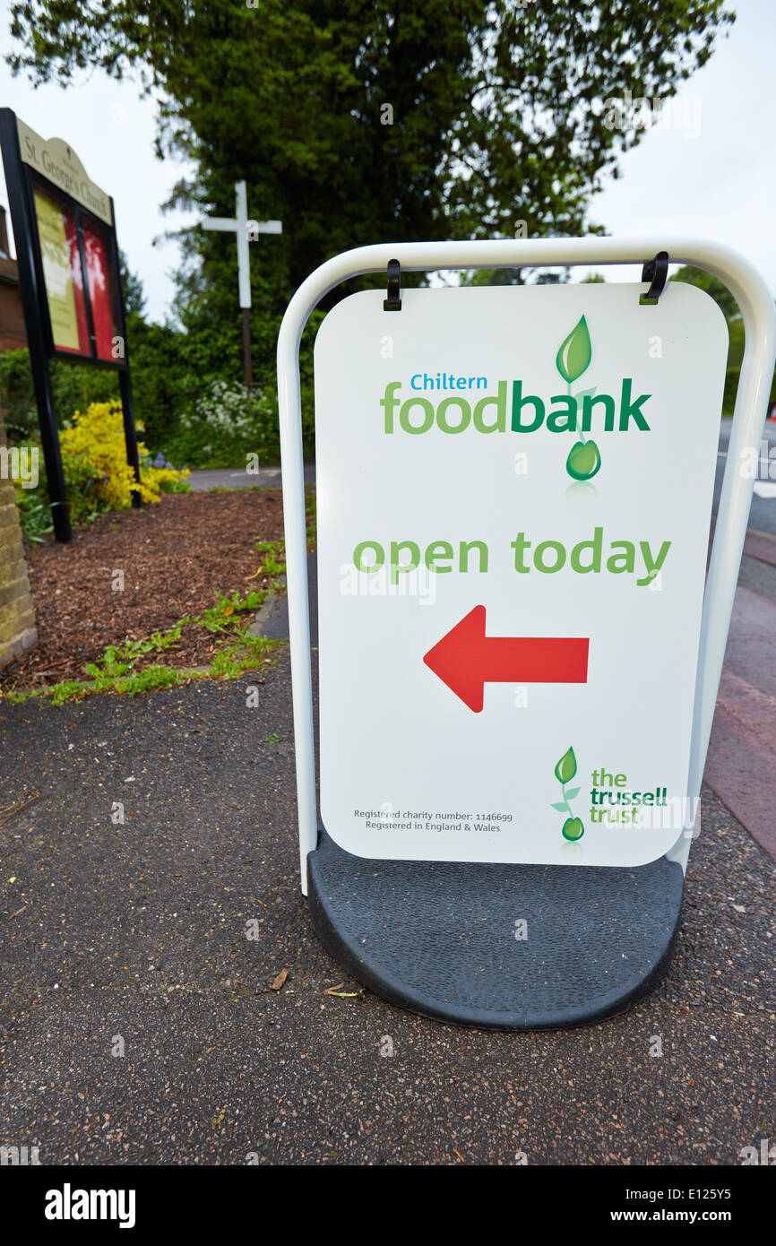 Trussell Trust food bank in St Church in Little Chalfont Stock