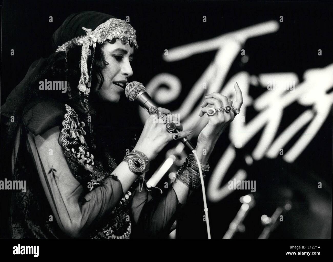 Jul. 07, 1990 - Ladies Night in Montreaux. Israelian Singer Ofra Haza enchanted the visitors of the Jazz Festival in Montreaux last Friday night with her oriental pop sound. Keystone Press Zuerich 15/07/90. Stock Photo