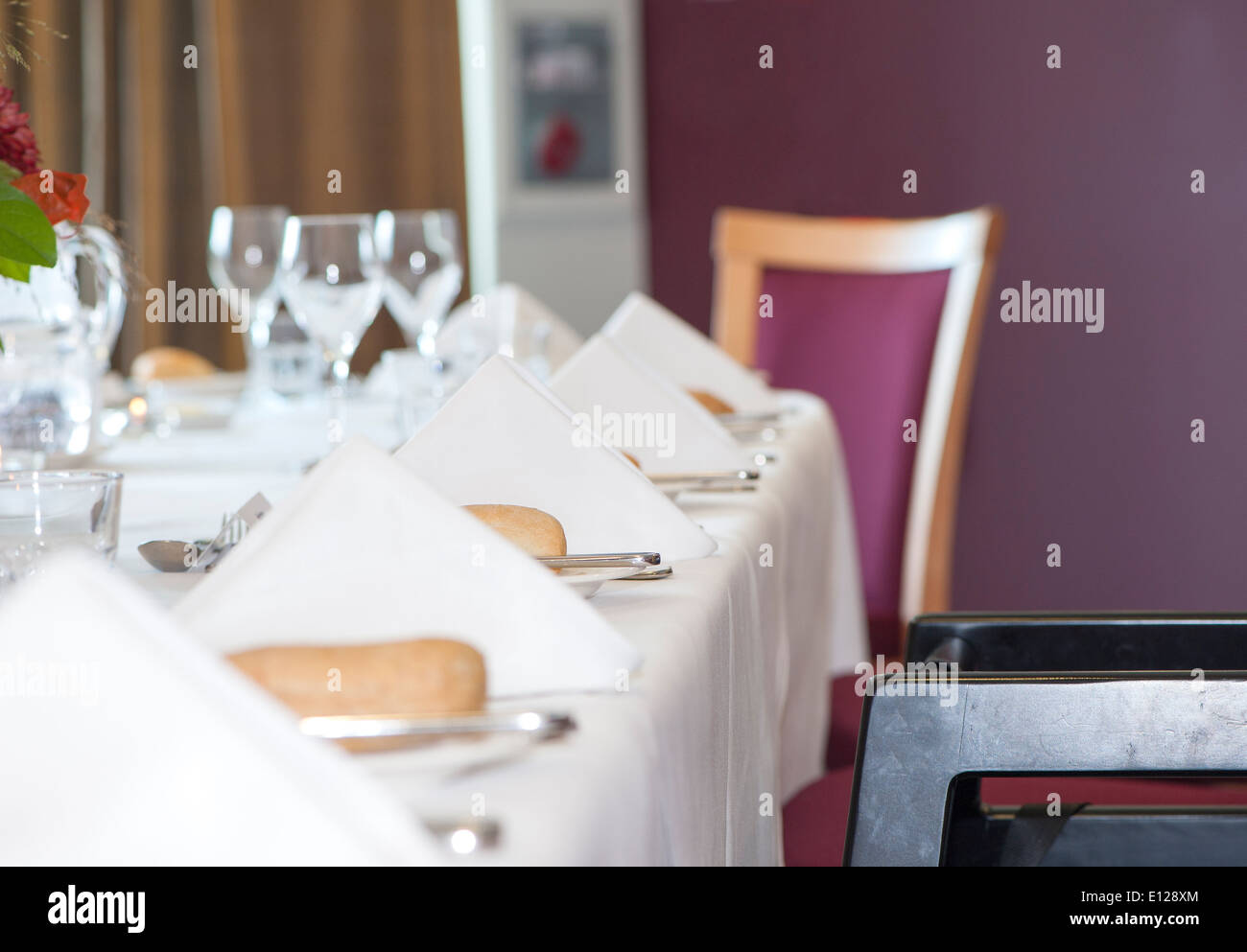 Wedding sit down dinner Stock Photo Alamy