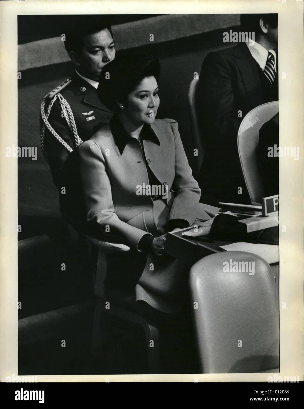 Dec. 09, 2011 - Imelda Marcos at the UN. Oct. 4, 1977 Stock Photo