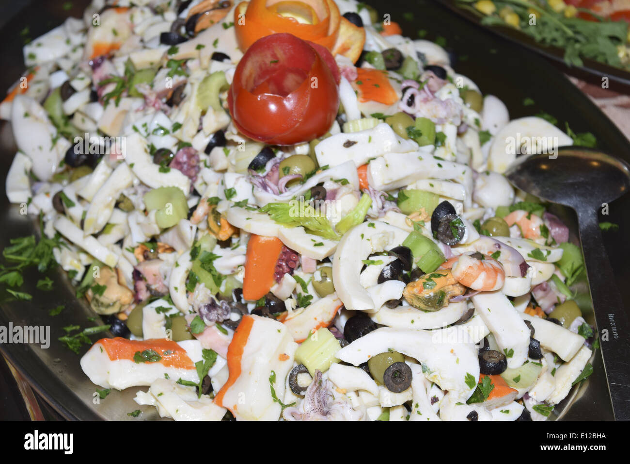 sea salad with vegetable Stock Photo Alamy