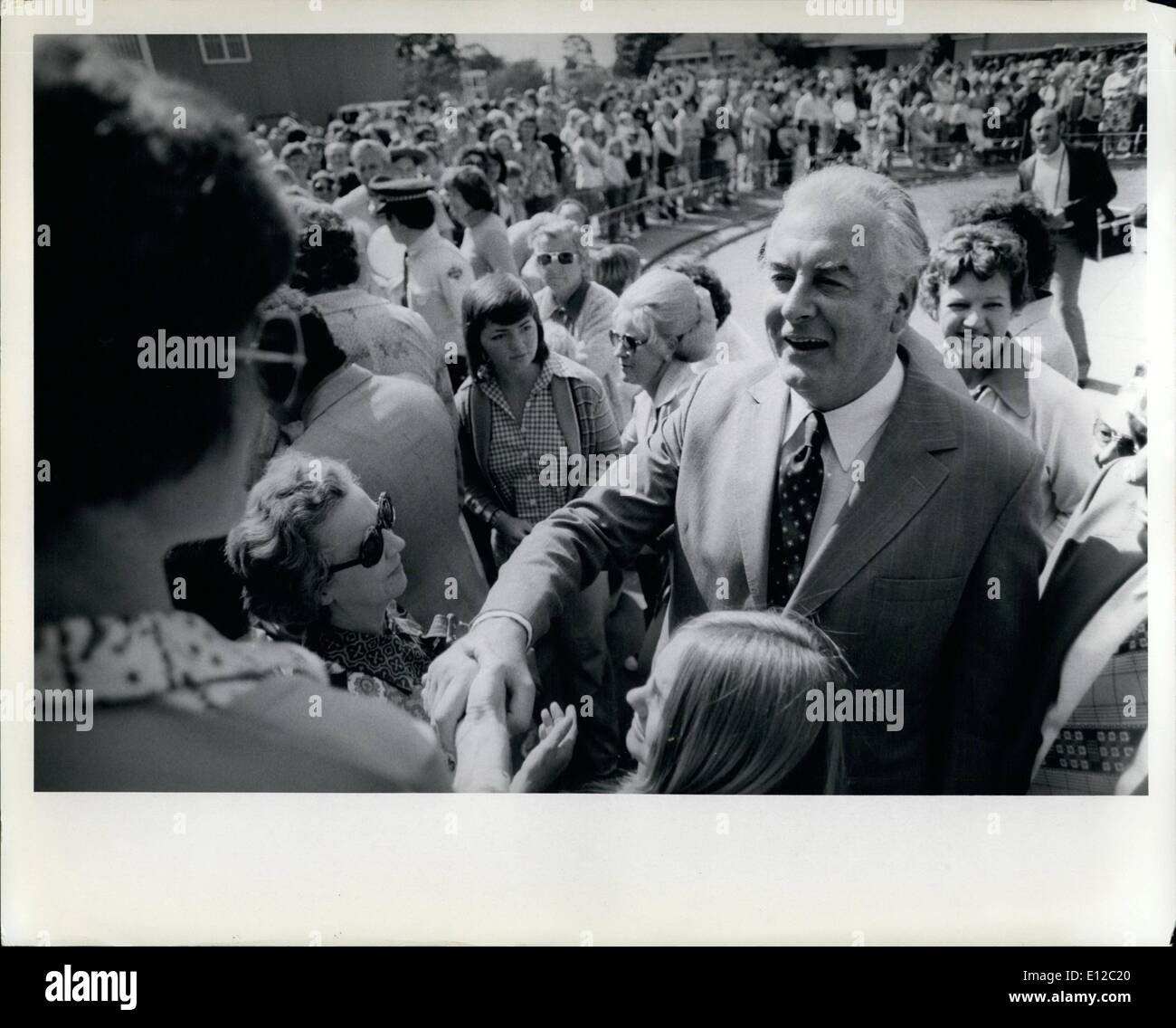 Dec. 16, 2011 - Gough Whitlam electioneering, October 1975 Stock Photo