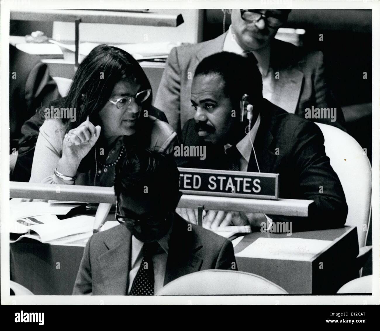 Dec. 16, 2011 - L-R: Esther L. Coopersmith (Democratic National Committee) and Donald F. McHenry hief Delegate) during open se Stock Photo