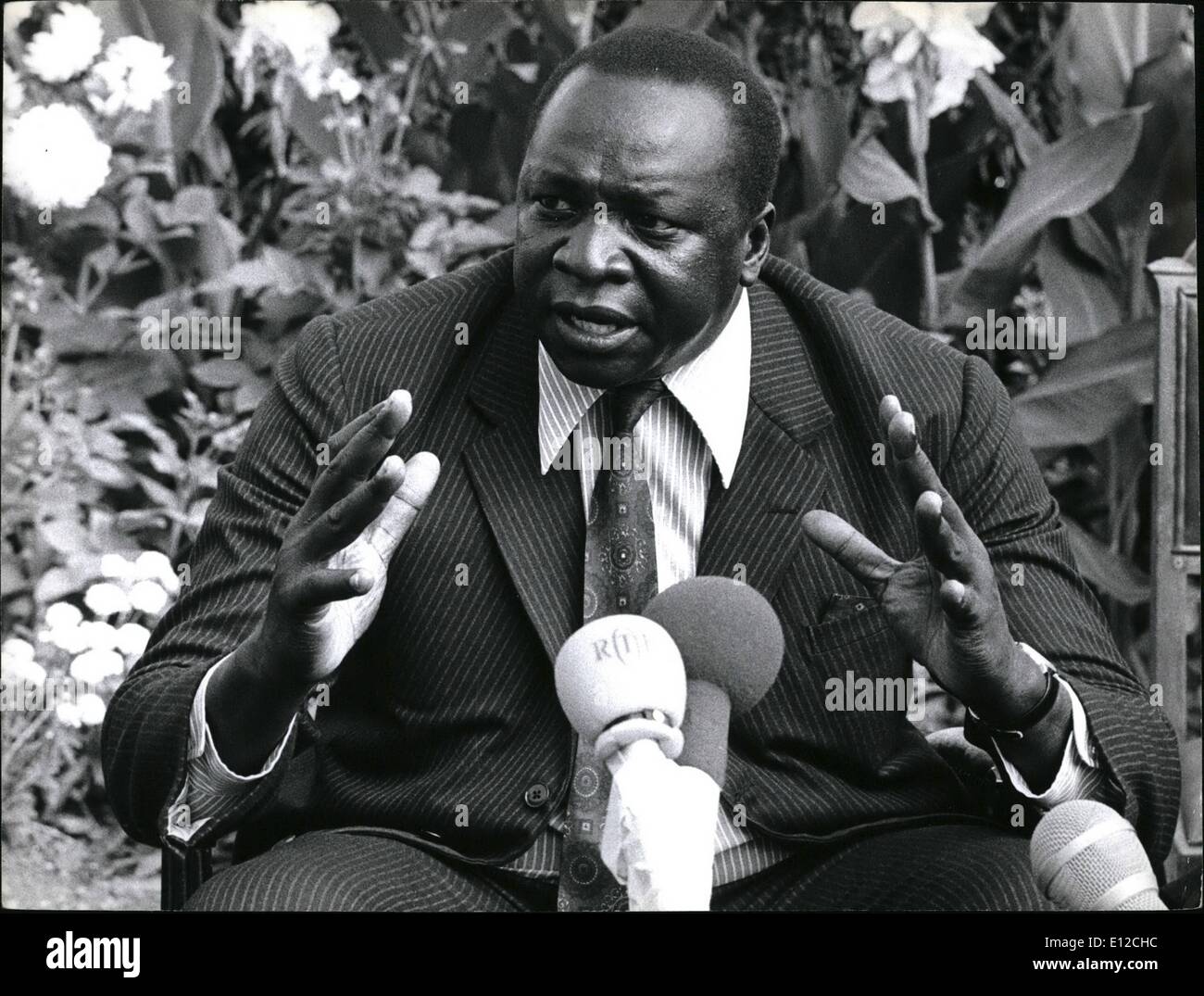 Dec. 12, 2011 - President of Uganda, Idi Amin news conference. Stock Photo
