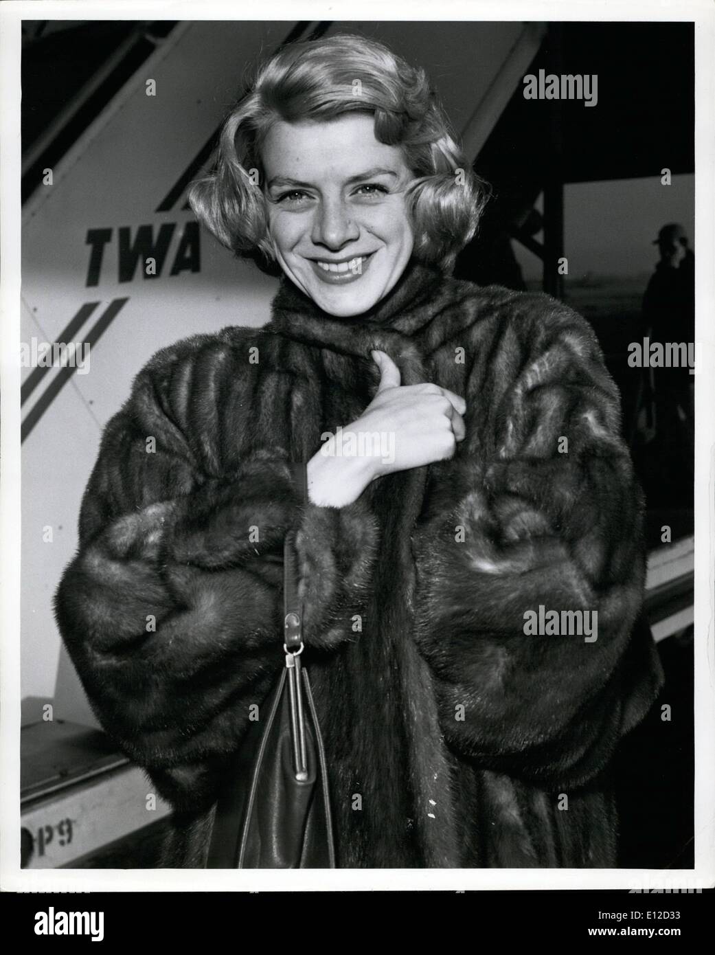 Dec. 19, 2011 - Idlewild Airport ,N.Y. , Dec .19th -Songstress Rosemary Clooney arrives at Idlewild from Hollywood via TWA. Rosemary came to town to appear on the Perry Como show this Saturday Night. Stock Photo