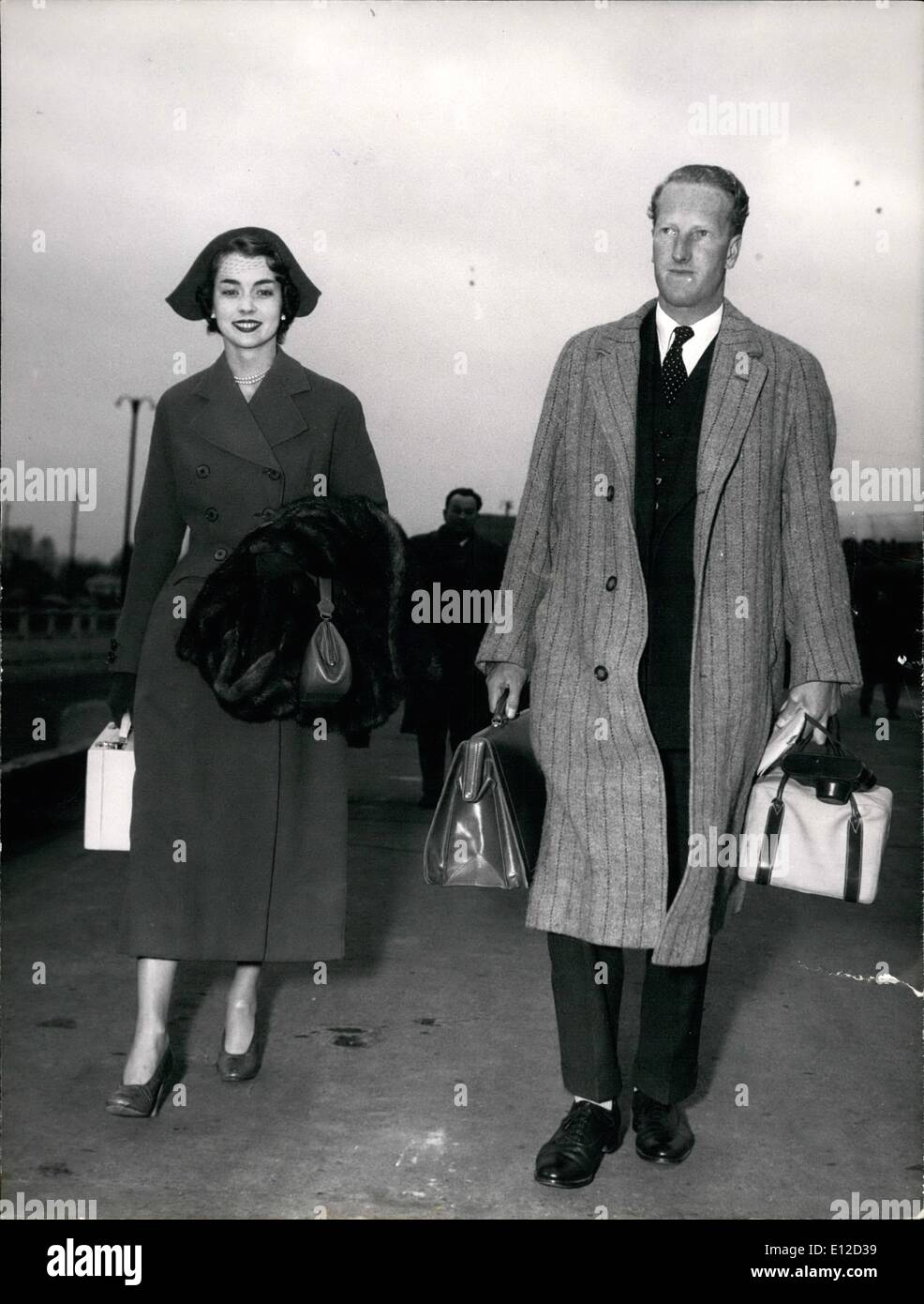 Dec. 19, 2011 - Earl of Dalkeith and his wife photographer on Arrival at only Airfield this afternoon? Stock Photo