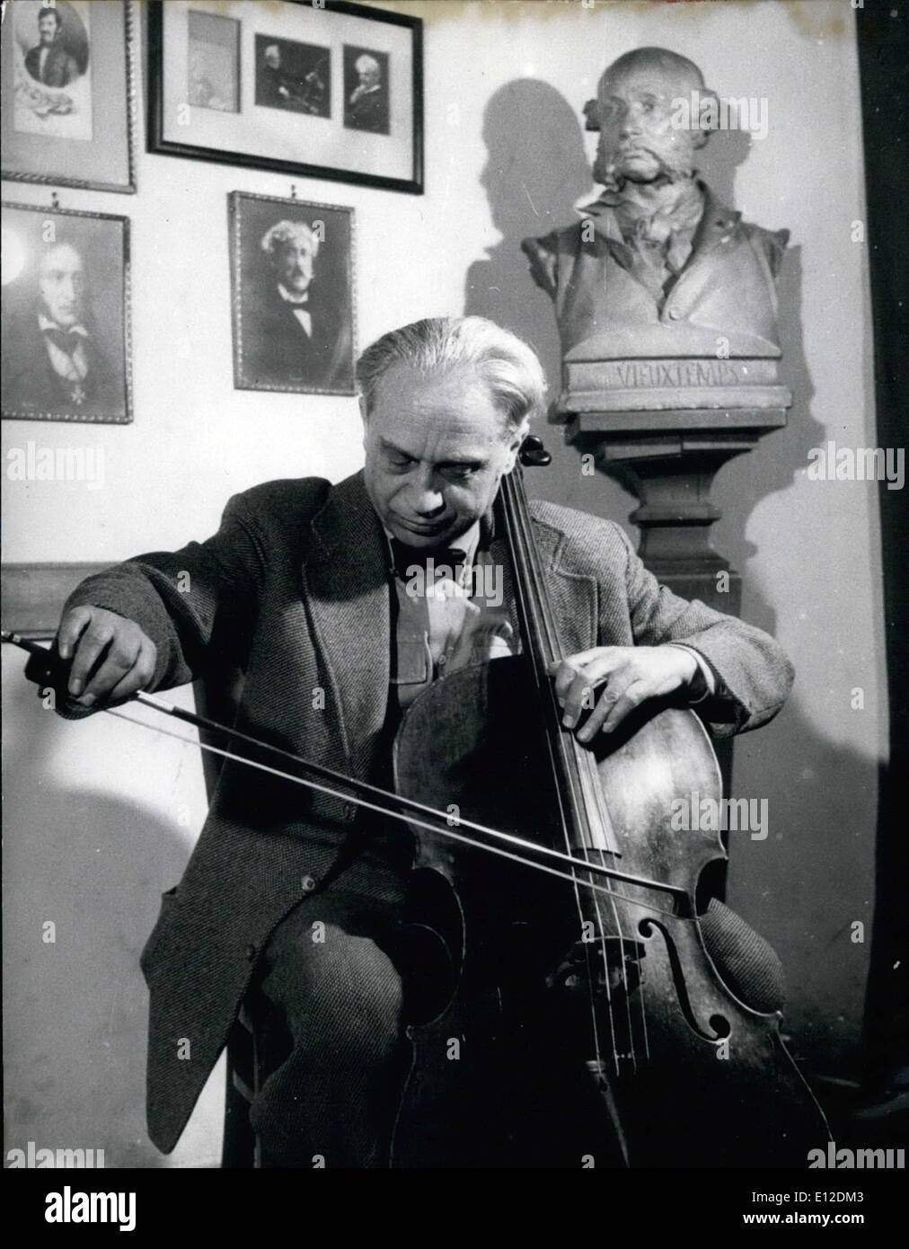 Dec. 19, 2011 - In honour of Pablo Casals will be an international violoncello concert in Paris in June. Member of the jury, which was chosen by Casals himself, is the Hungarian Antal Friss professor at the music-academy Budapest (our pict.) Only players of violoncello till to 32 years age may attend the musical contest. Stock Photo