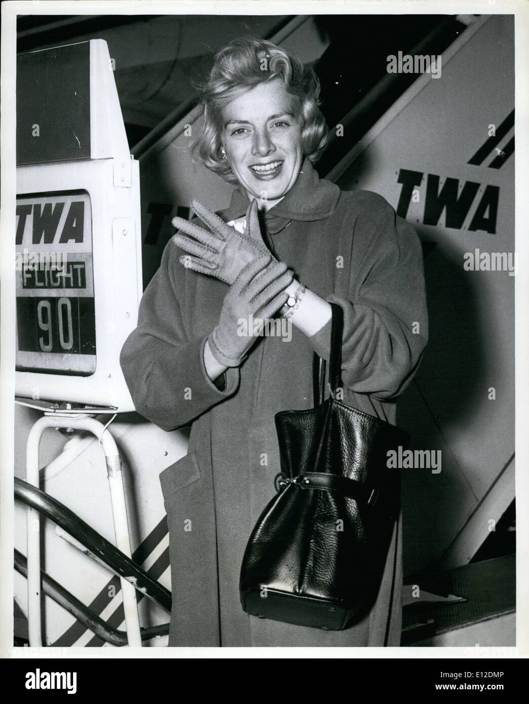 Dec. 20, 2011 - Singer Rosemary Clooney is shown as she arrived here this morning via TWA from Los Angeles. She's here to spend Stock Photo