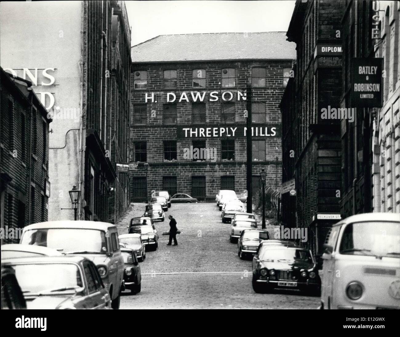 Jan. 10, 2012 - Cobbled streets and gloomy warehouses = a scene in ''Little Germany'', Brad ford. ne Pict Stock Photo