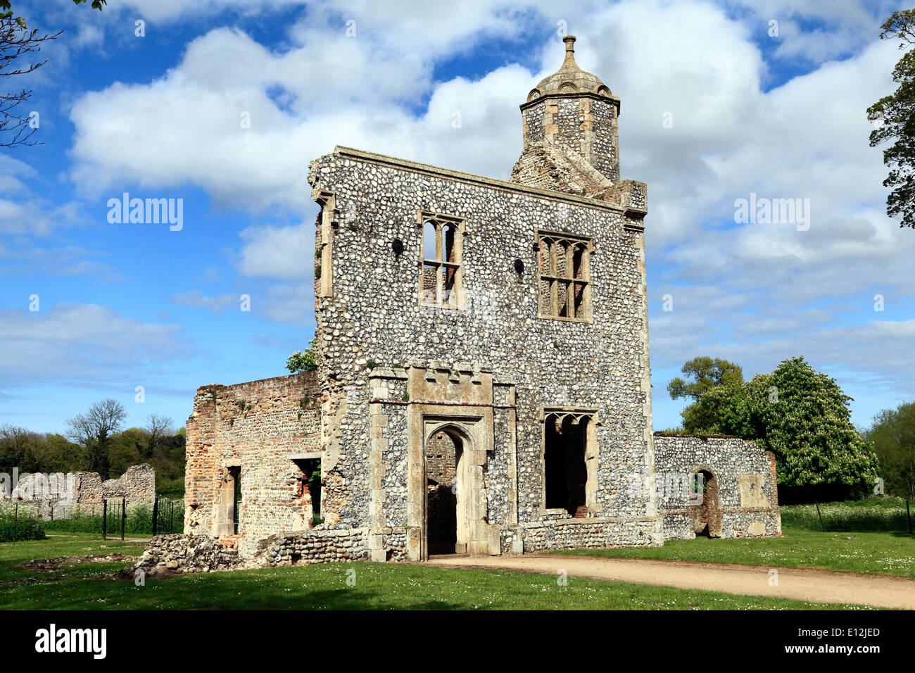 Baconsthorpe Castle, medieval Outer Gatehouse, England UK English medieval castles Stock Photo