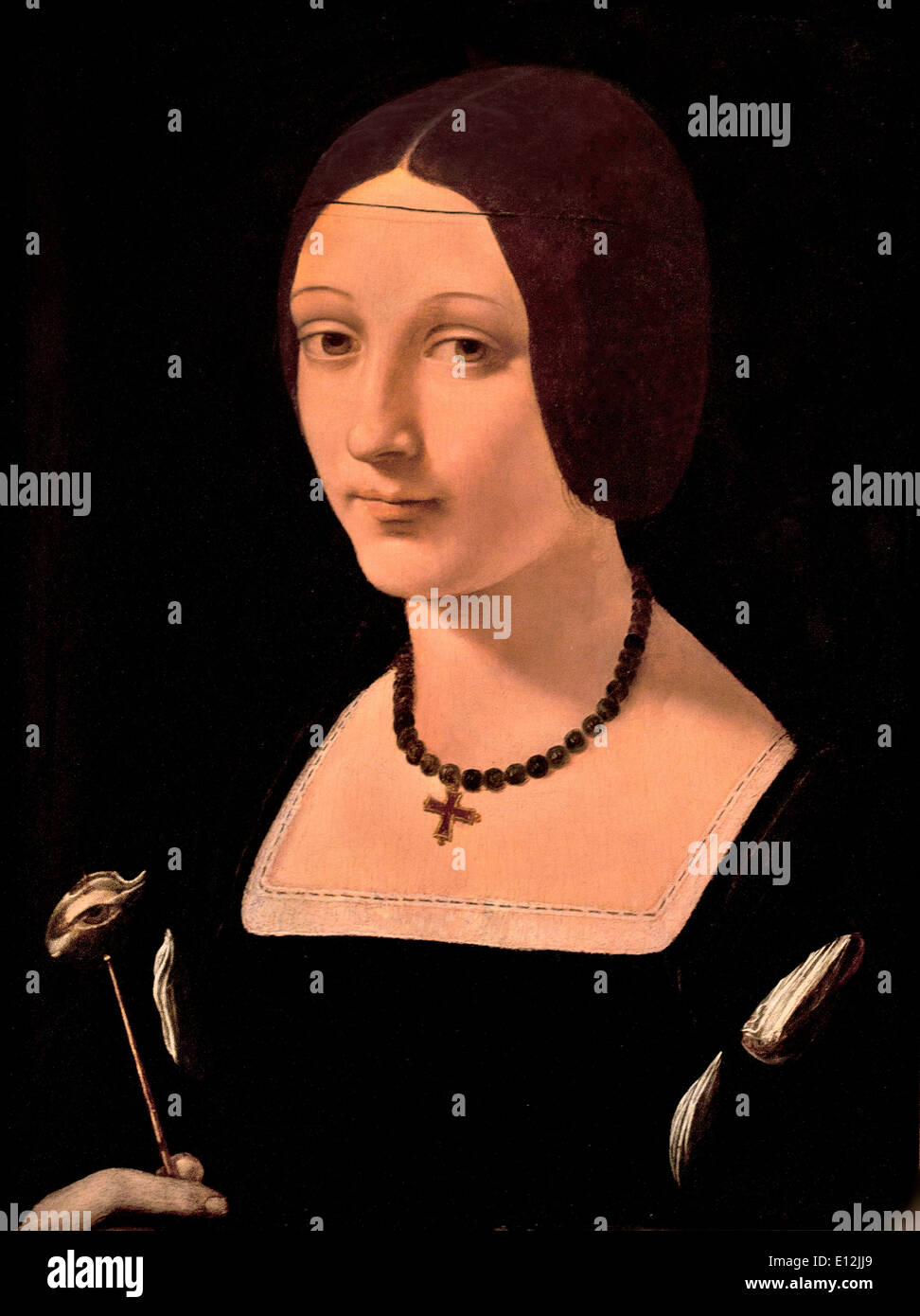 Portrait of a Lady as Saint Lucy 1500 Giovanni Antonio Boltraffio Milan 1467-1516 Italy Italian Stock Photo