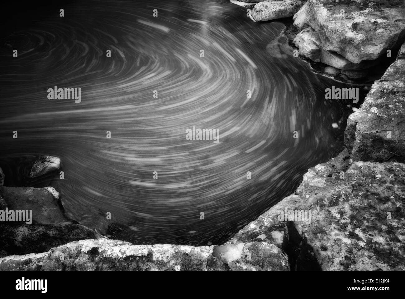 Swirling water on small stream. Vail, Colorado Stock Photo