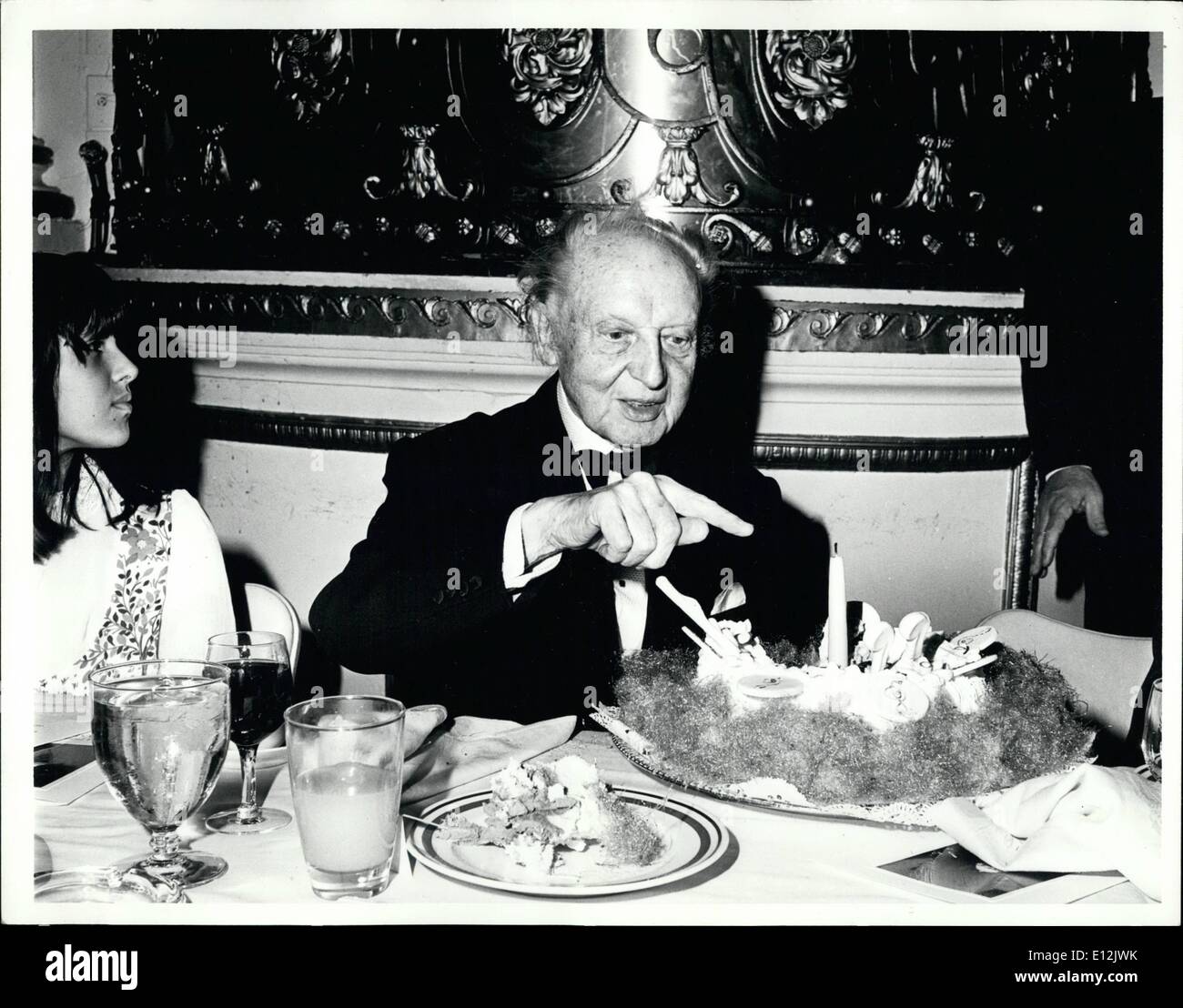 Feb. 24, 2012 - Leopold Stokowski 90th birthday, Plaza Hotel, NYC. Stock Photo