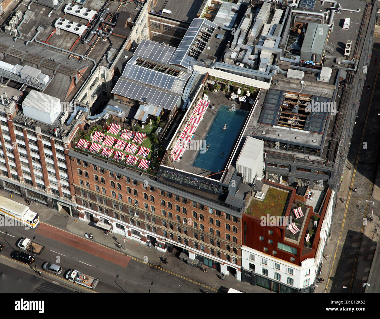 aerial view of a   of London, UK Stock Photo