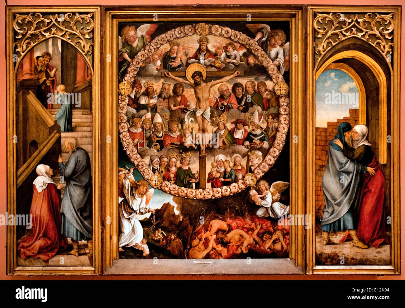 Hans Suess Kulmbach 1485 Nuremberg 1522 Triptych of the Rosary 1510 German Germany Stock Photo