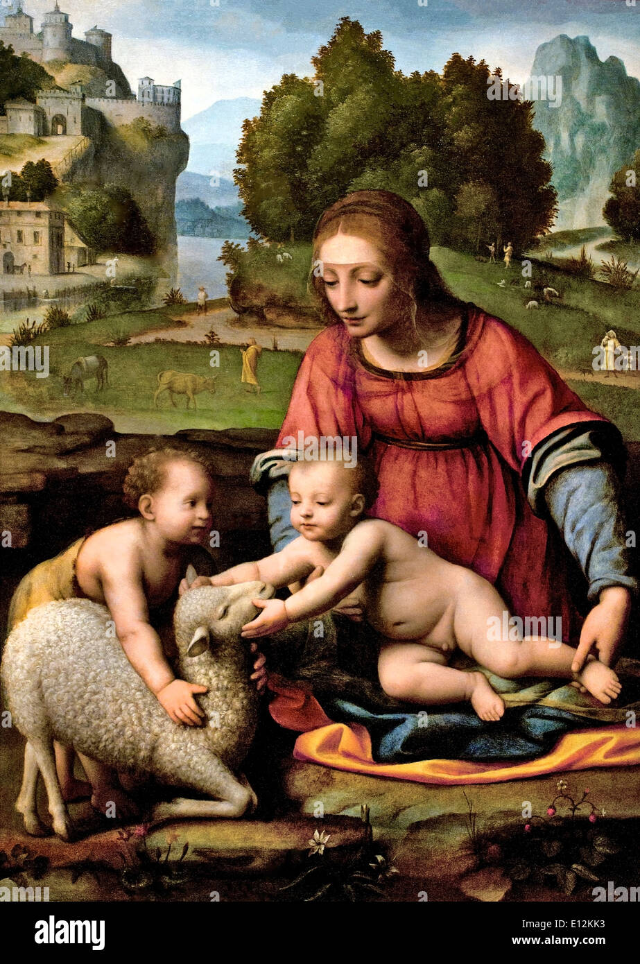The Virgin and Child with the Infant Saint John 1523-1525 Bernardino ...