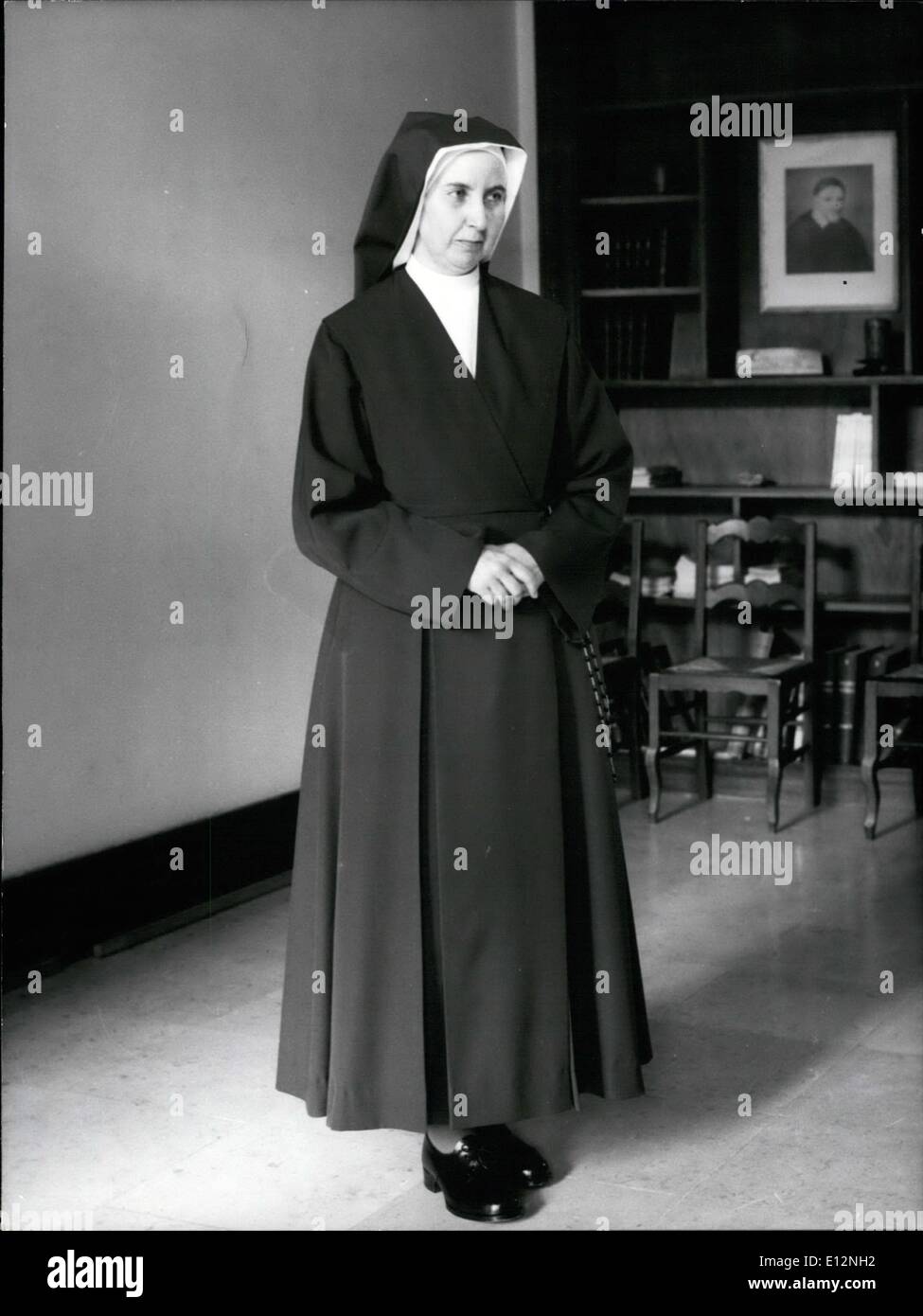 Feb. 24, 2012 - New look for Catholic Nuns. Beginning September the Roman Catholic Nuns of Saint Vincent de Paul will wear this new dress and headgear replacing the old uniform dating back to the XVII Century. August 25/64 Stock Photo