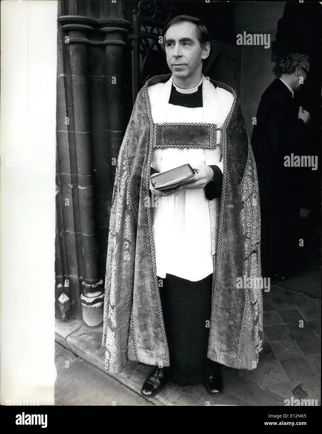 Feb. 24, 2012 - Rev John Pelling as Vicar of Christ Church Kensington, London. ESS. Stock Photo