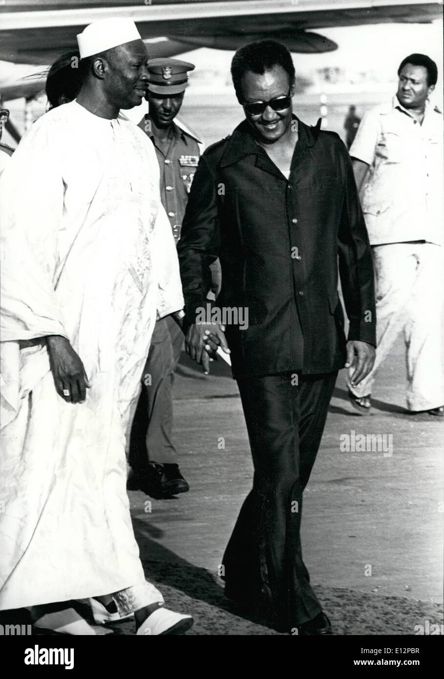 Feb. 24, 2012 - African Leaders At OAU Summit In Khartoum. Sudan.: The host President Gaafar Nimeiri with the Stock Photo