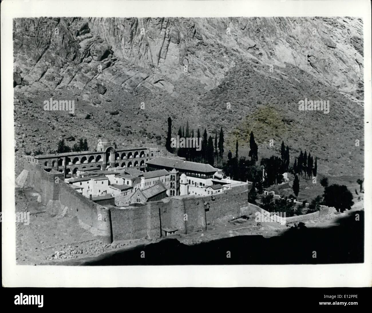 Feb. 24, 2012 - A view of St. Catherine's Monastery which was built in the sixth century AD by Emperor Justinian, and is the only monastery in the world to contain an Islamic Mosque. Stock Photo