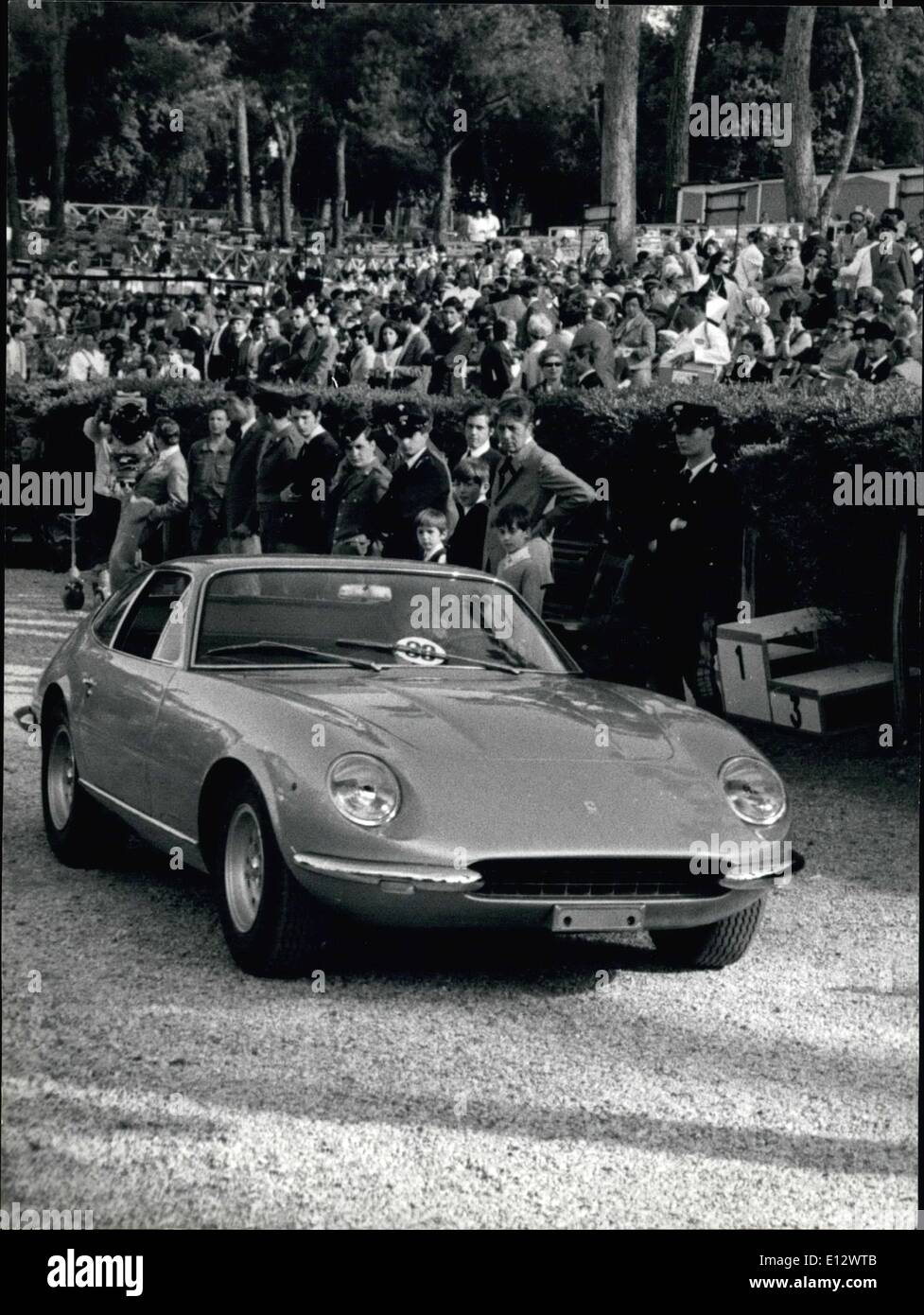 Feb. 26, 2012 - The prototype of Ferrari Daytona 4.400 was presented to the people in Rome, during the Rome International horse show. The sole model of this car was builder by body PininfarinaÃ Stock Photo