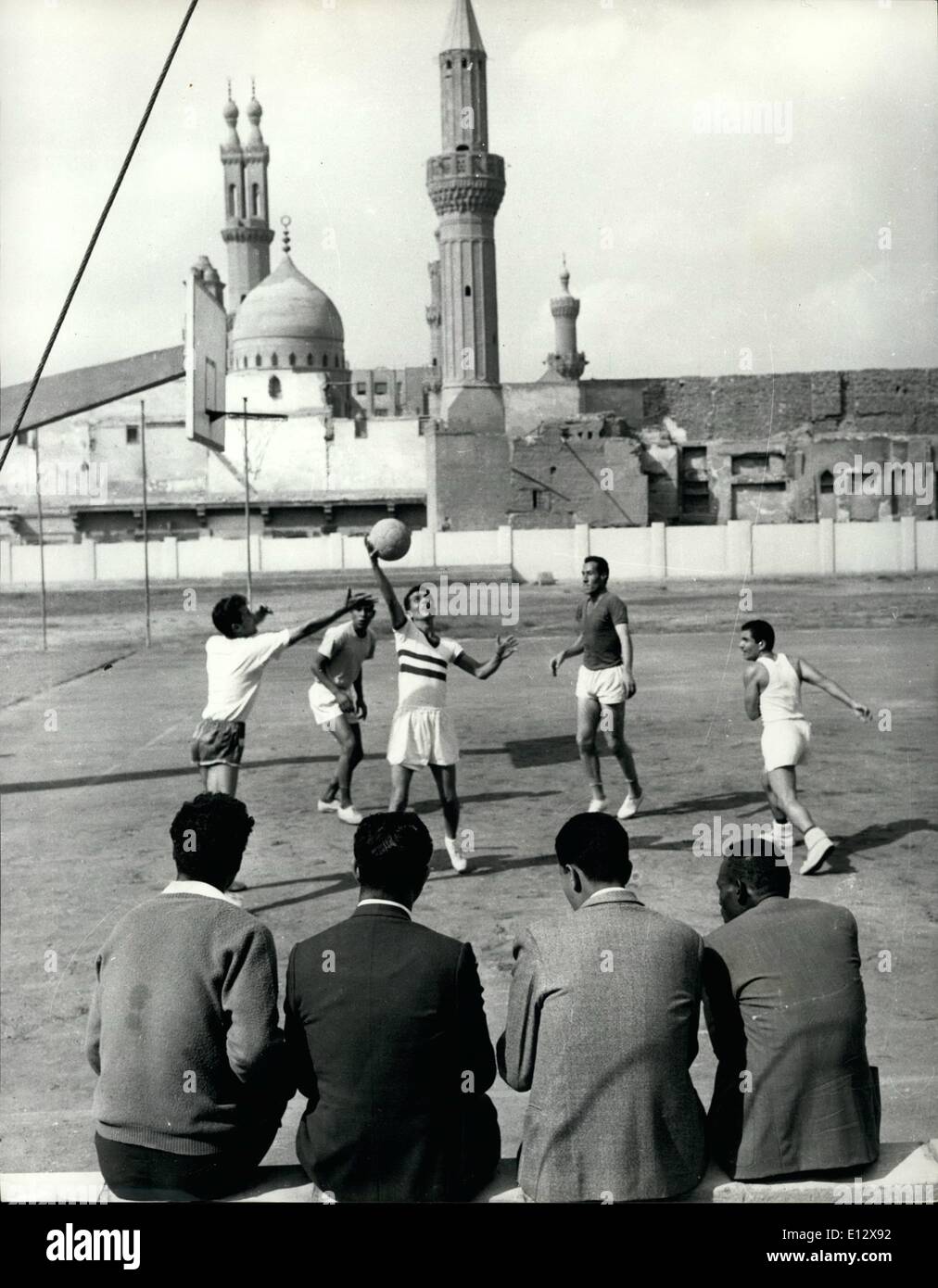 Feb. 25, 2012 - Students at Al-Azher University, Cairo receive an extensive physical education covering gymnastics, wrestling, basket ball, volley ball and tennis. Stock Photo