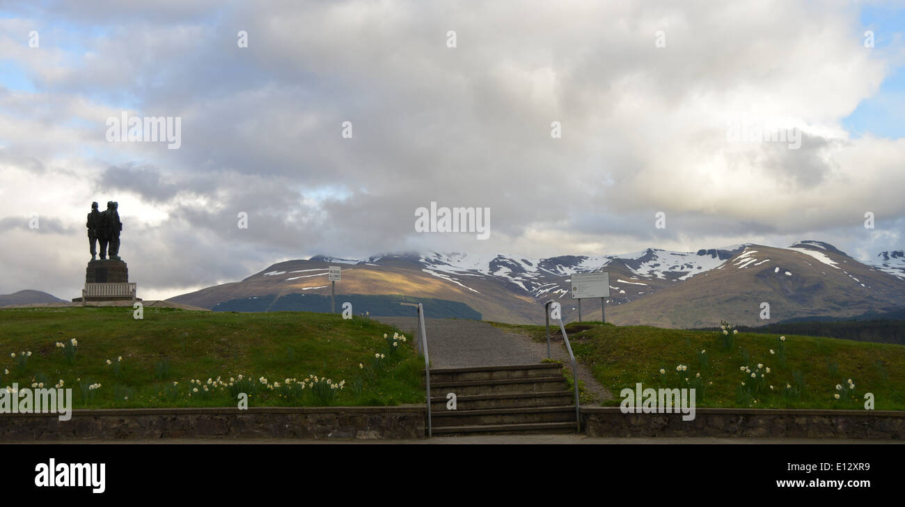 The Commando Memorial, Spean Bridge, Scotland -1 Stock Photo