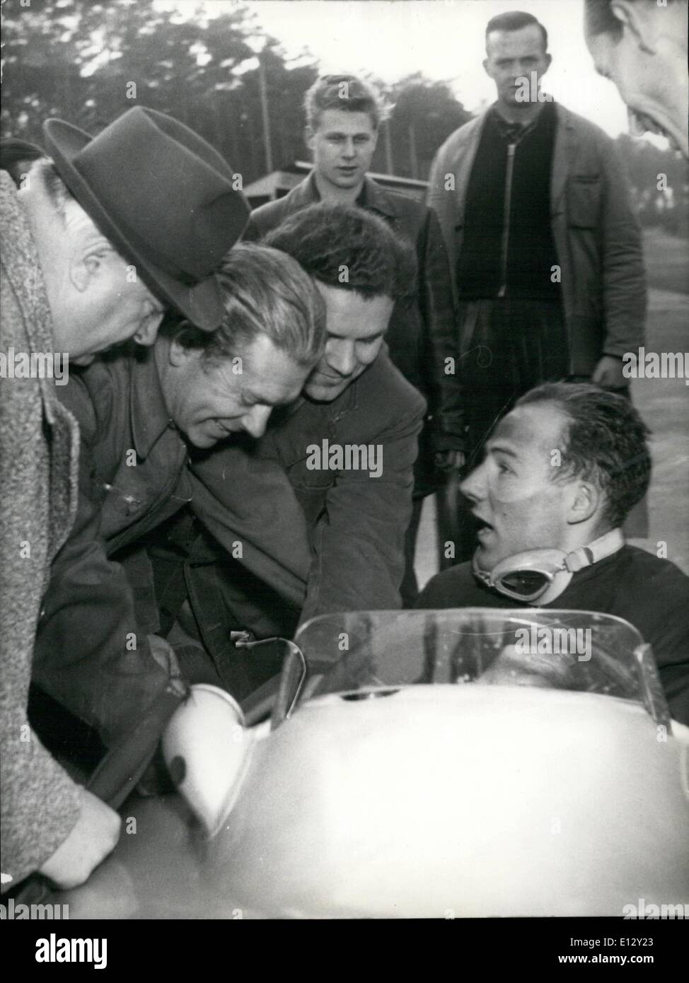 Feb. 26, 2012 - Moss trains again on the ''Silberpfeil''; The English race see Stirling Moss trains on the Hockenheim-Ring with Stock Photo