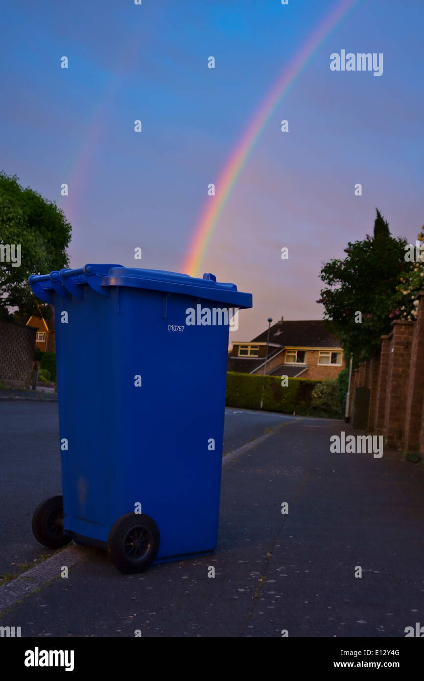 Blue wheelie bin hi-res stock photography and images - Alamy