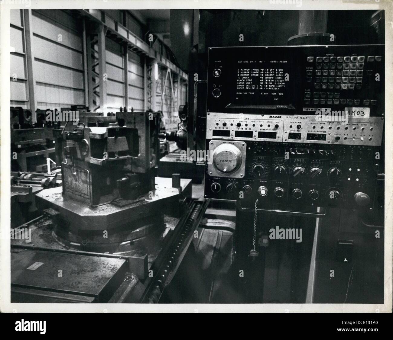Feb. 26, 2012 - Yamazaki Machinery Works Ltd. Nagoya Japan Ã¢â‚¬â€œ Totally automated computer controlled machinery works. OPS: Stock Photo