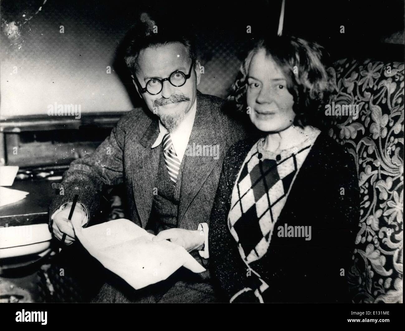 Feb. 26, 2012 - Leon Trotsky + Wife Stock Photo