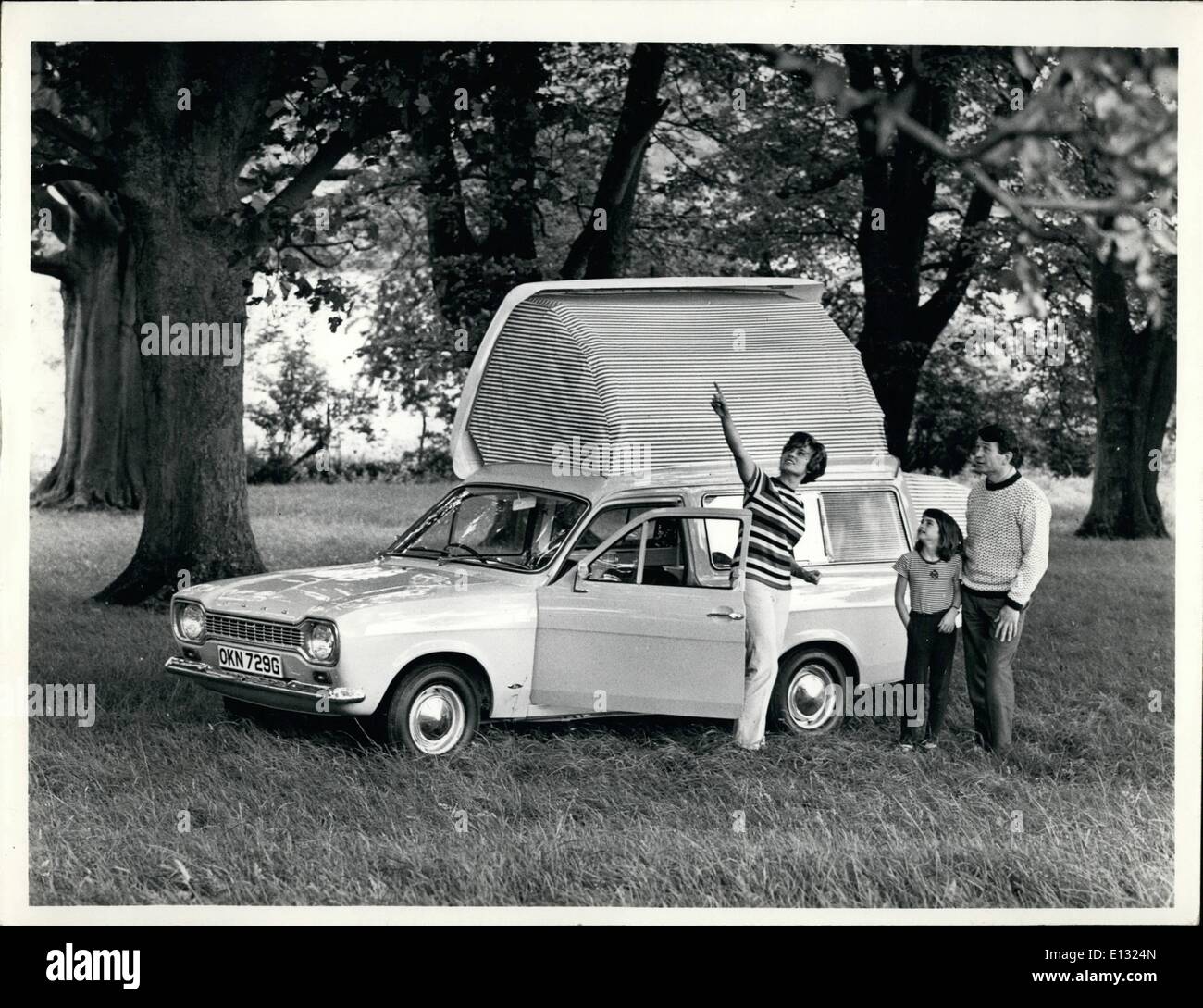 Feb. 26, 2012 - The new ''ELBA'' Dormobile based on the Ford Escort 8cwt van. A comfortable 4-seater, sleeps two in comfort on a 6 ft bed and one more in the bunk at roof level. Stock Photo