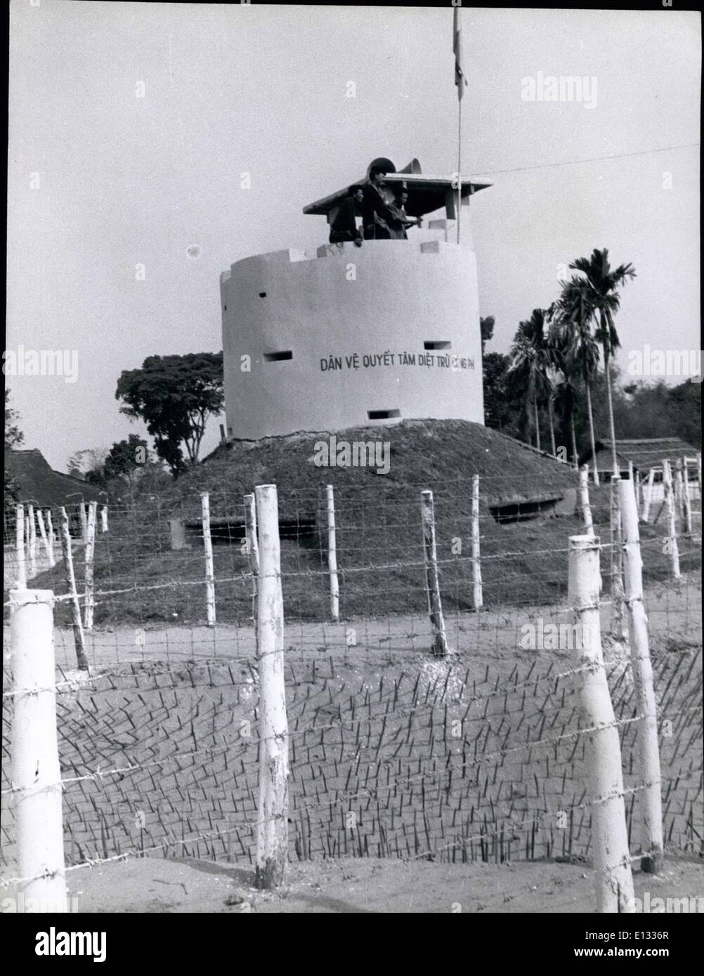 Feb. 26, 2012 - Bamboo spike defenses, showing the deady placing against attack. The guerillas rarely wear boots and the spikes Stock Photo