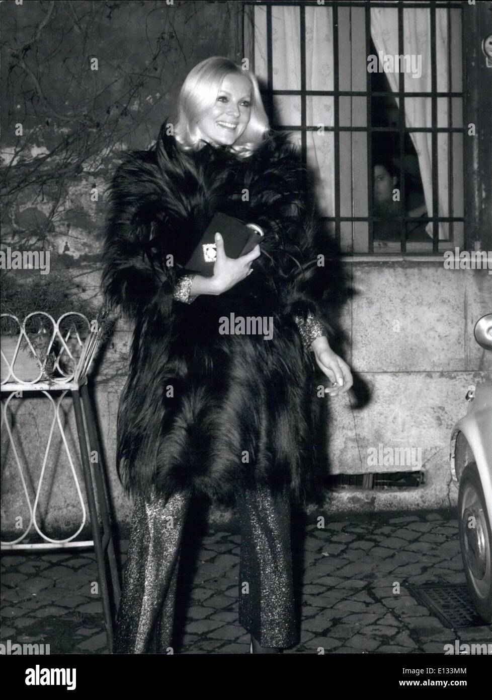 Feb. 26, 2012 - Great party offered by the well-know press agent Enrico Lucherini, at the occasion of 10th anniversary of his activity on the world of the screen. Photo shows charming blonde actress Virna Lisi. Stock Photo