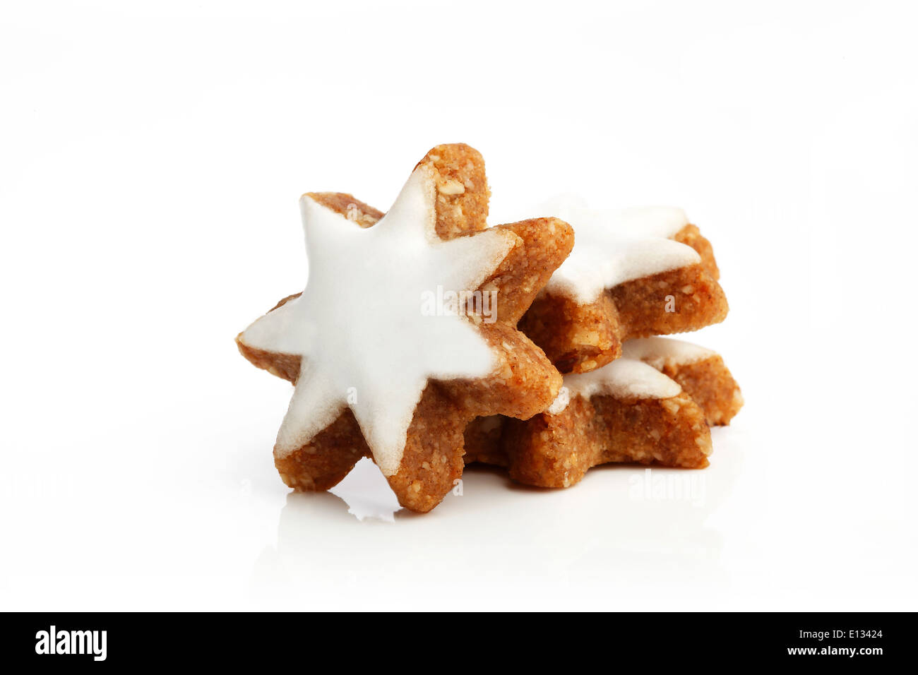 Cinnamon stars on white background Stock Photo - Alamy