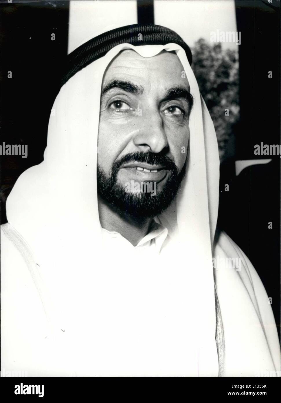 Feb. 28, 2012 - Shaikh Zayed Bin Sutan Al Nahayyan ruler of Abu Dhabia; Head of State for United Arab Emirates. Stock Photo