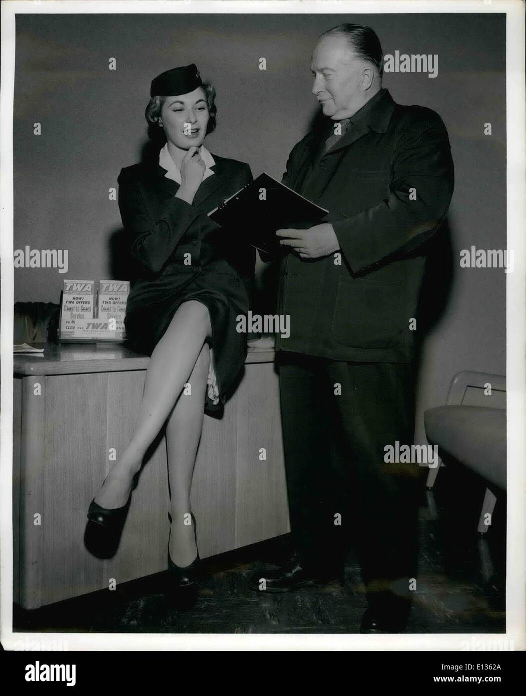 Feb. 28, 2012 - Artist George Petty, ator of the famed Esquire Petty Girl featured in the 1956 Esquire calendar, finds trans Stock Photo