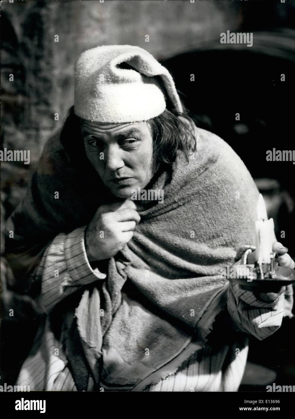 Feb. 28, 2012 - ''Scrooge'' the musical film version of Charles Dickens' ''A Christmas Carol'' stars Albert Finney in the title Stock Photo