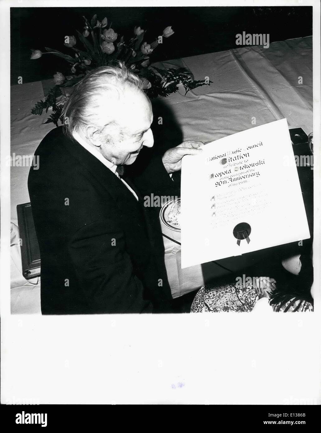 Feb. 29, 2012 - Leopold Stokowski 90th Birthday. Stock Photo