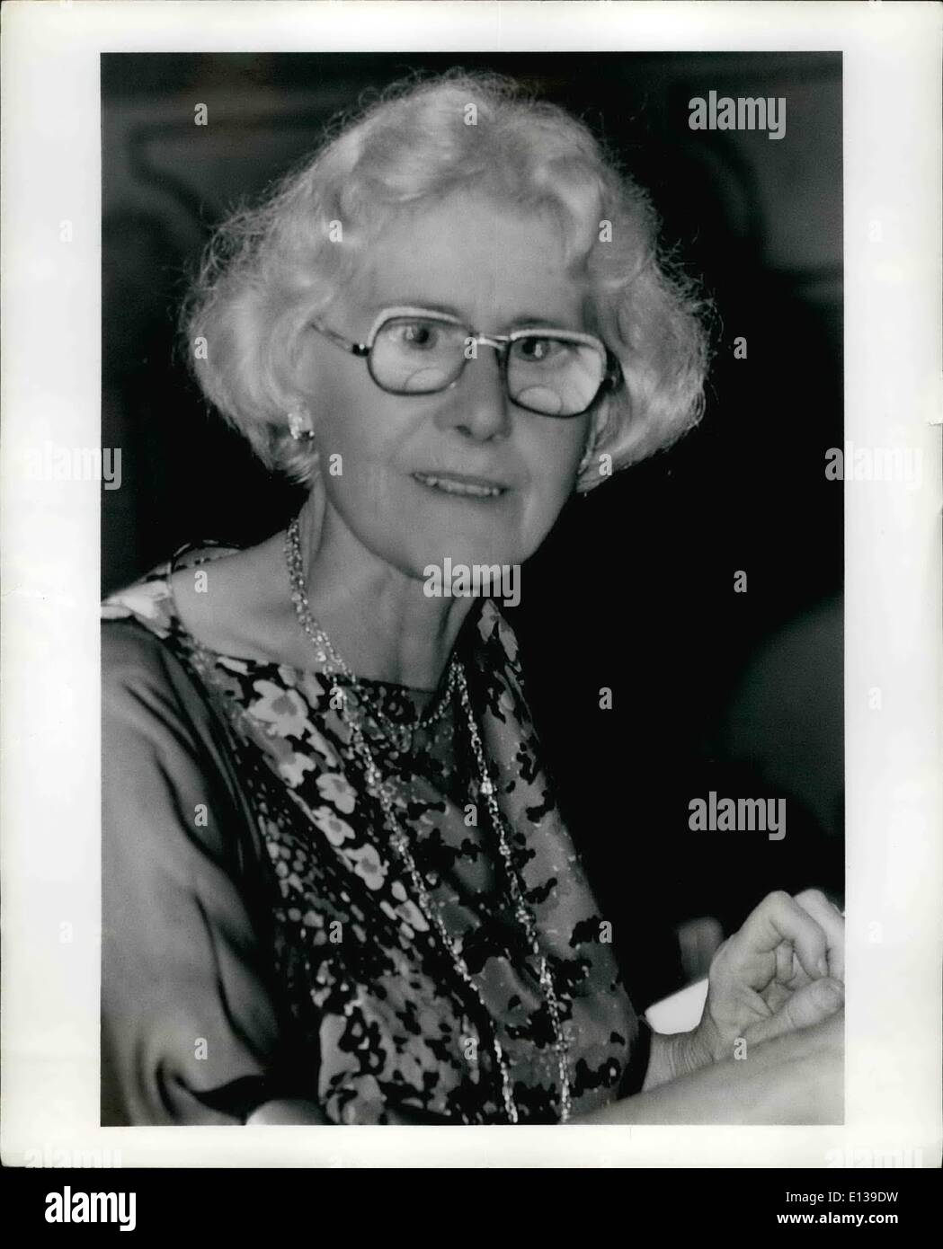 Feb. 29, 2012 - Veterans Of O.S.S. Dinner: Presenting of the William J.Donovan Award to the Honorable Robert D. Murphy May 18, 1977 - Grand Ballroom, Hotel Pierre, New York.Photo Shows Mrs. Clare Booth Luce. Stock Photo