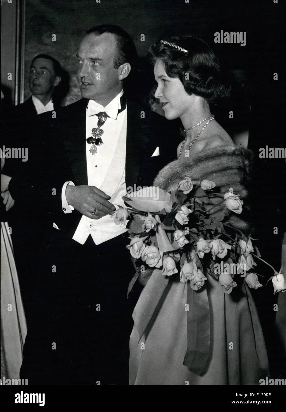 Feb. 29, 2012 - Nuptial-Eve at Munich Hotel ''Four Seasons'' according to the wedding of Countess Helen of Teorringjettenbach and Arch Duke Ferdinand of Austria. Photo shows Countess Helen of Toerring and Archduke Ferdinand of Austria. Stock Photo