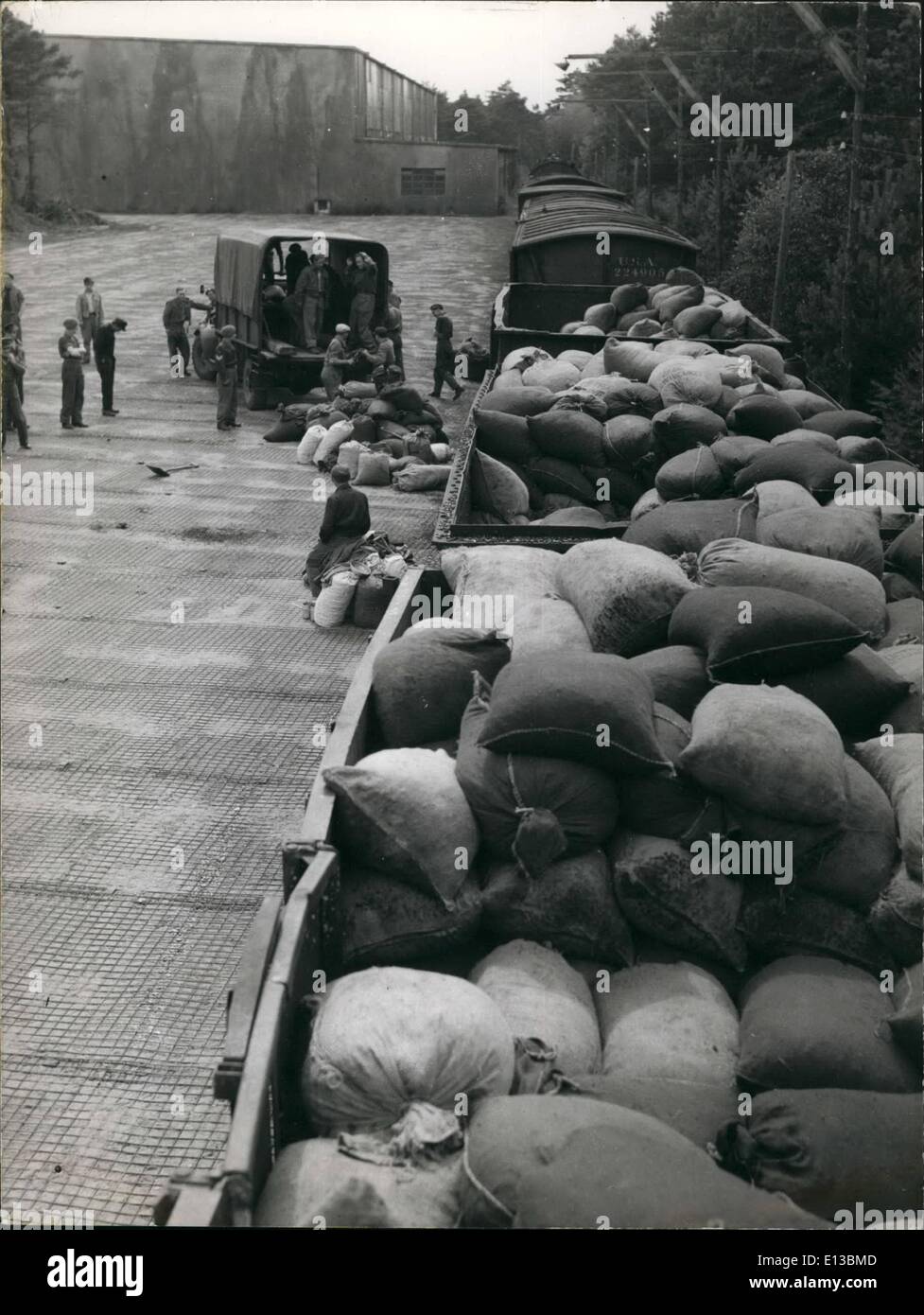 Feb. 29, 2012 - Readied for the Berlin Airlift - Coal & food for Berlin 1948 Food. APR Stock Photo