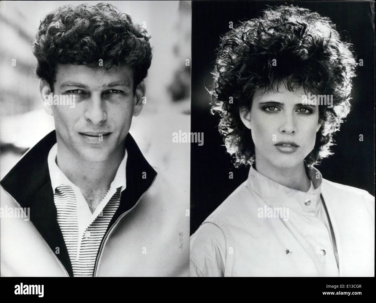 Mar. 02, 2012 - HIS AND HERS ''SCRUFFY'' LOOK. Paris hair stylist, Jean Maro Manistis, has created this informal and untify look for motive men and women. The seemingly disorderly unisex look is held is place with a light perm. Stock Photo
