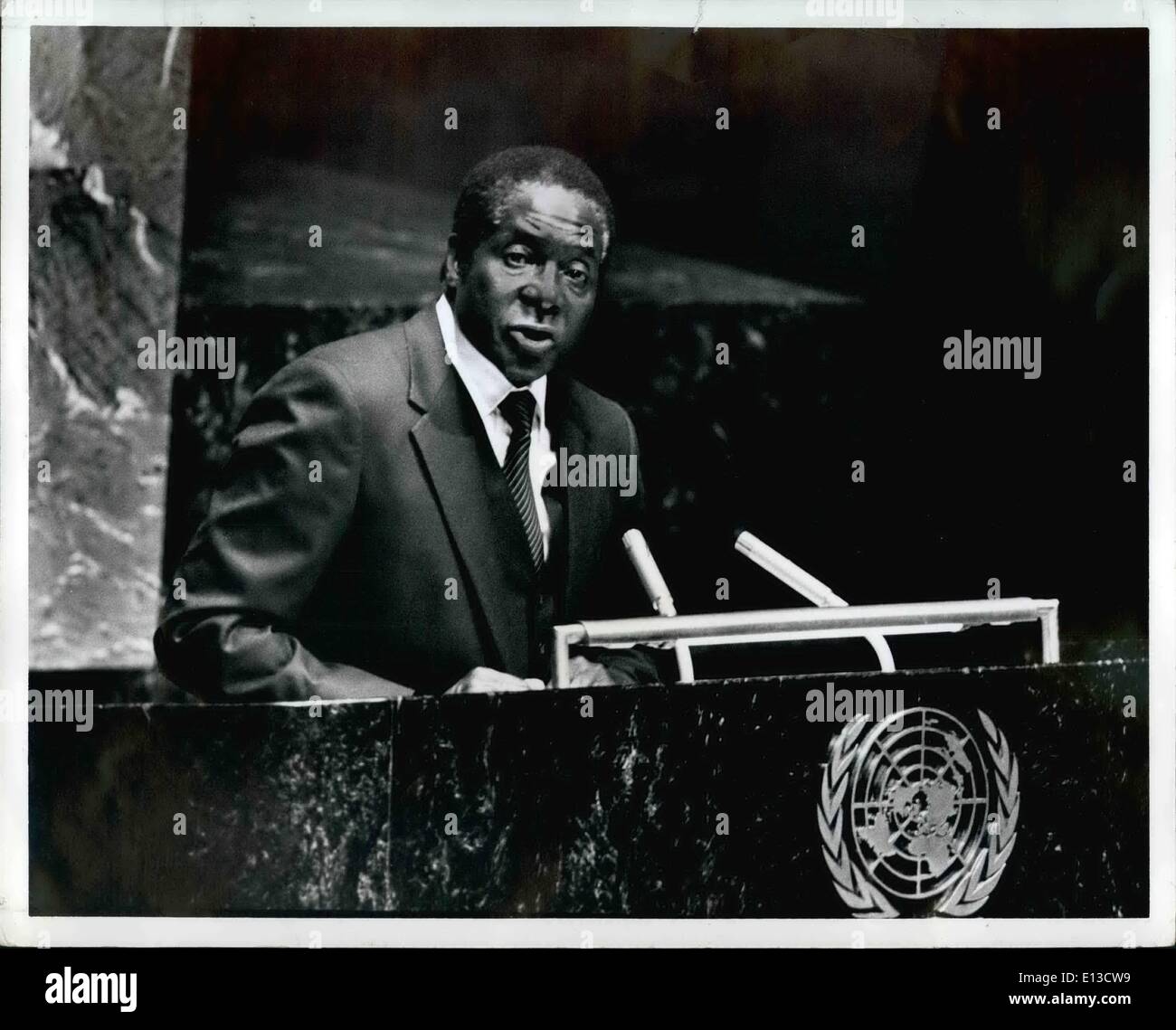 Feb. 29, 2012 - Robert Mugabe, leader of guerrilla war against Rhodesia Stock Photo