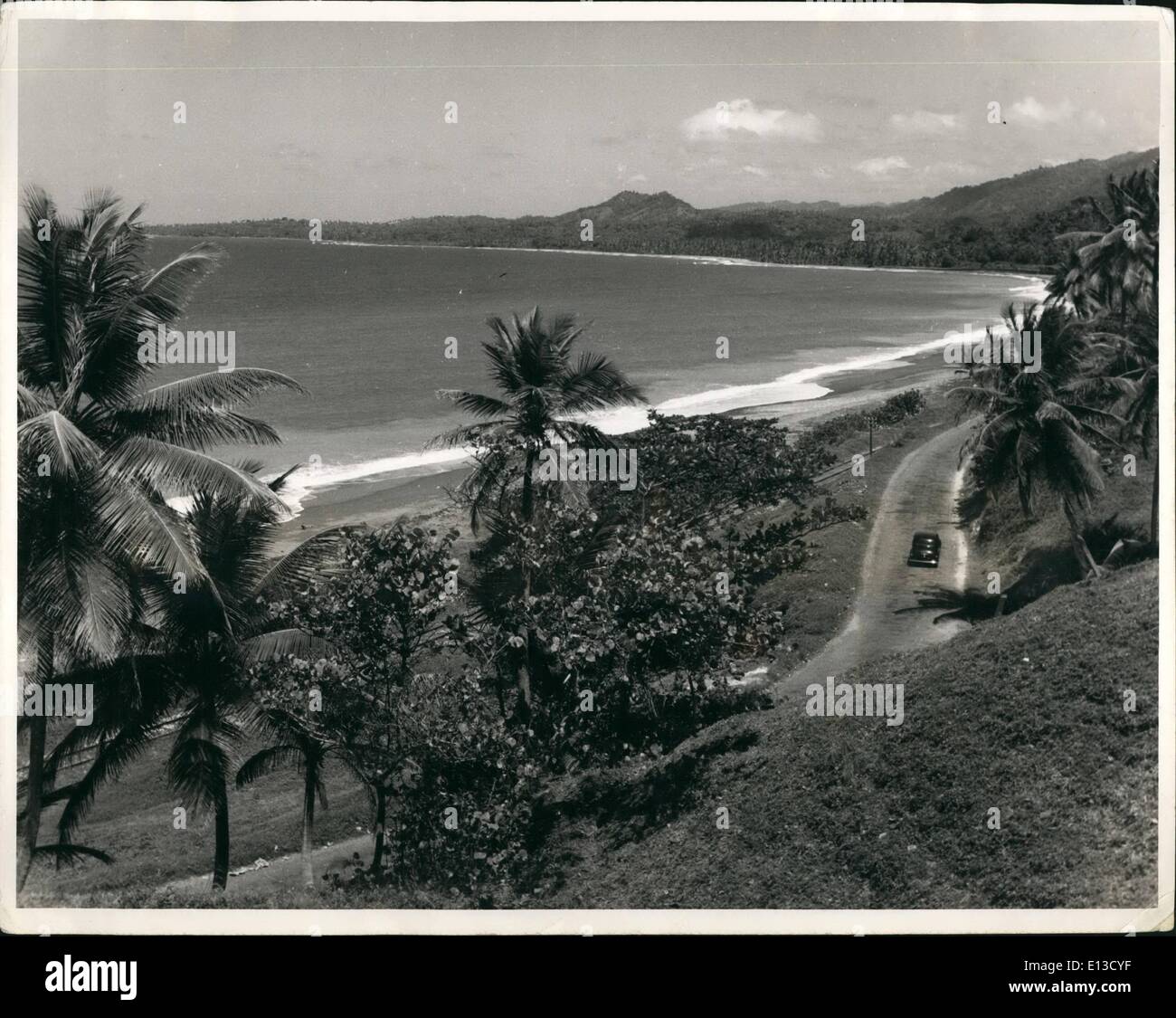 Mar. 22, 2012 - Jamaica, B.E.I.: Typical of Jamaica's coastal scenery, this stretch of coastline lies between Annotto Bay and Port Antonio. Stock Photo