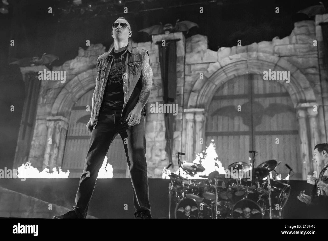 Columbus, Ohio, USA. 19th May, 2014. AVENGED SEVENFOLD performs on day two of the 2014 Rock On The Range Festival at Crew Stadium in Columbus Ohio on May 17th 2014 © Marc Nader/ZUMA Wire/ZUMAPRESS.com/Alamy Live News Stock Photo